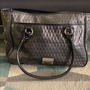 Nine West metallic tote with diamond quilt print